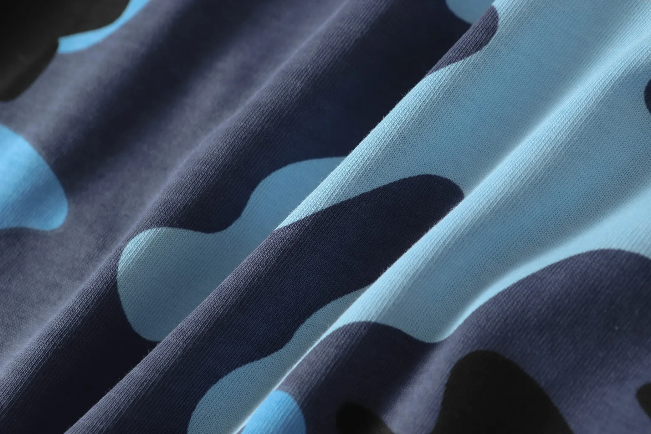 208# DENIM TEARS Kapok European and American trendy brand high quality foam flocking camouflage printed short-sleeved suit Color Camouflage blue Camouflage powder Camouflage gray Camouflage apricot Camouflage green Size S-XL